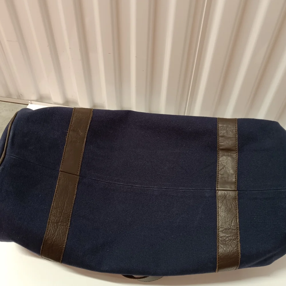 Mark & Graham Canvas And Leather Duffel Bag / Weekender Travel Bag